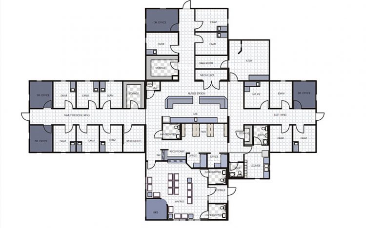 permanent modular building Delta Rural Medical floor plan