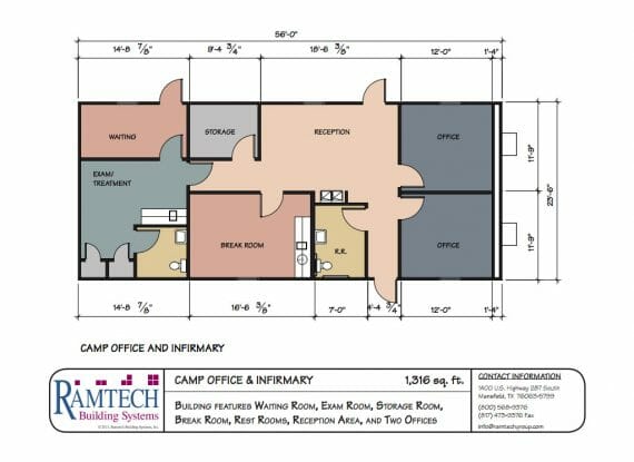 camp office infirmary floor plan